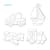 Магнітний набір для творчості з фольгою "Транспорт" 200308, 4 магніти