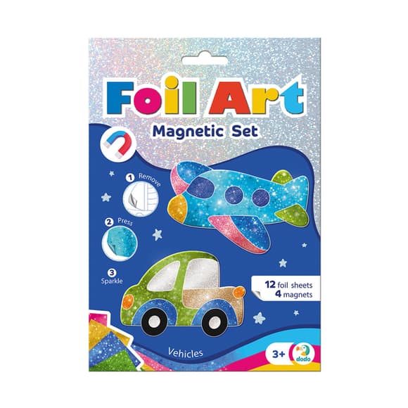Магнітний набір для творчості з фольгою "Транспорт" 200308, 4 магніти