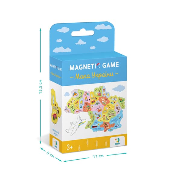 Дитячий пазл "Магнітна карта України" 200241, 28 елементів