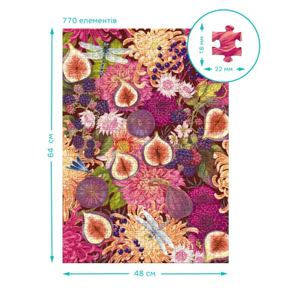 Пазл классический Easy-XL "Ботаника. Инжир и цветы" 300615, 770 элементов