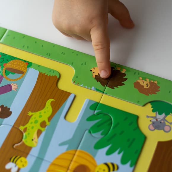 Дитячий пазл-лабіринт "Моя мандрівка лісом" 300585, 10 великих елементів