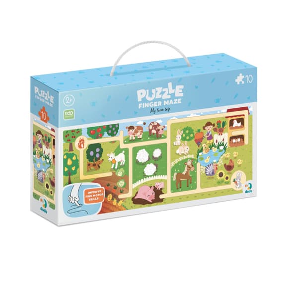 Дитячий пазл-лабіринт "Моя мандрівка фермою" 300586, 10 великих елементів