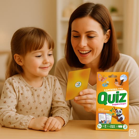 Настільна карткова гра для дітей "Вікторина: Вгадай: хто це?!" 301246