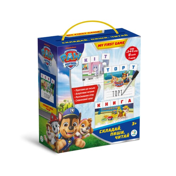 Навчальна гра Paw Patrol "Складай, пиши, читай" 200622 з маркером