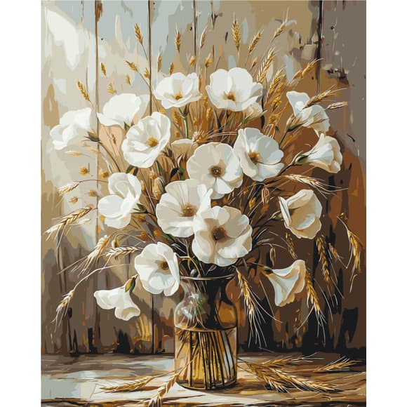 Картина по номерам "Букет маков" LW30491 с красками металлик 40х50 см