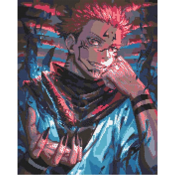 Алмазна мозаїка "Магічна битва. Сукуна" OD2005, 40х50 см