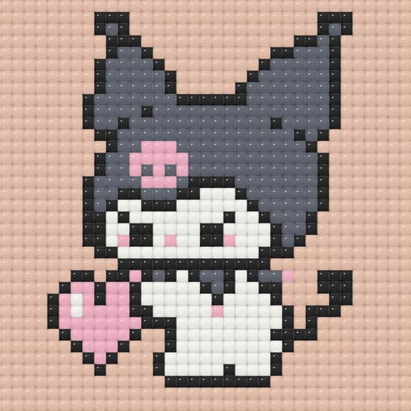 Алмазна мозаїка міні "Куромі бежева" ODM0104, 10х10 см