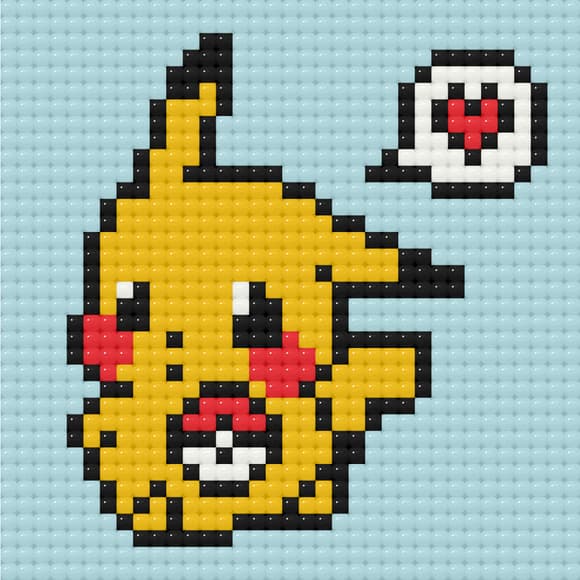 Алма зная мозаика мини "Пикачу" ODM0115, 10х10 см