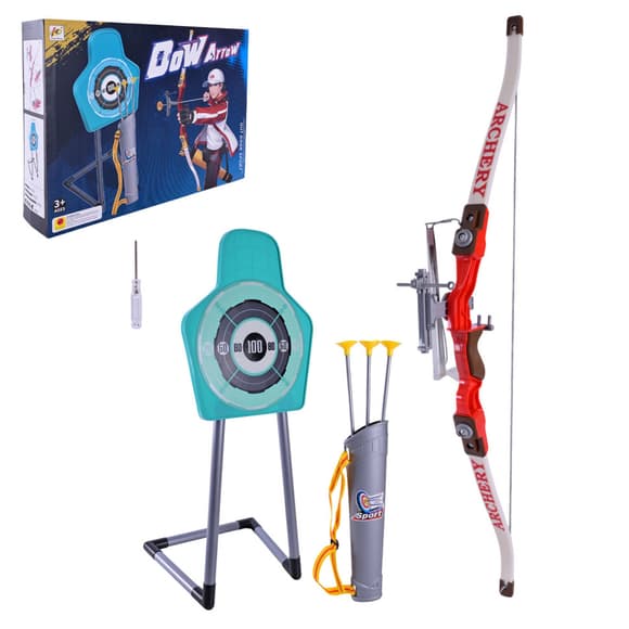 Ігровий набір Лук з мішенню 801D сагайдак, 3 стріли на присосках