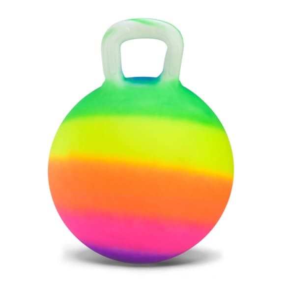 Дитячий гумовий м'яч RB26528-3 з ручкою, 40 см, 300 грам