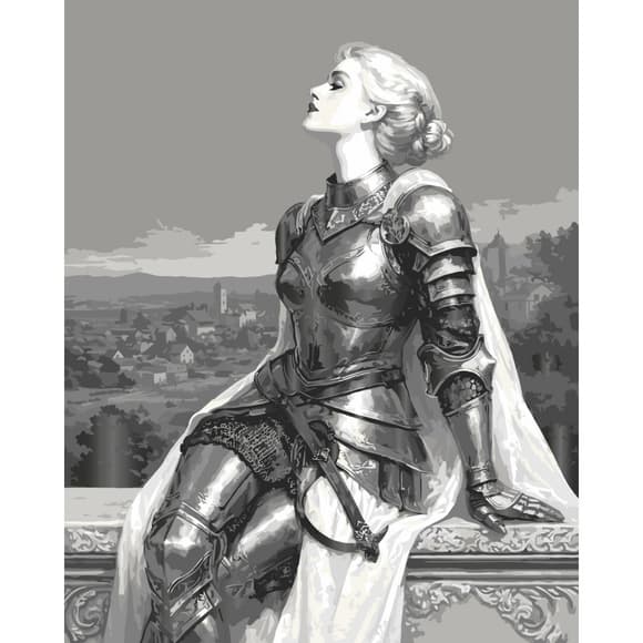 Картина за номерами "Вона, що обрала сталь" 10415-AC з металізованими фарбами 40х50 см