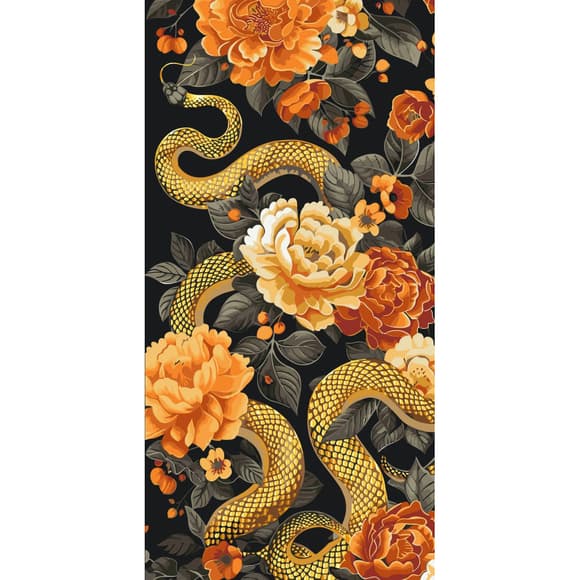Картина за номерами "Золота змія" 11595-AC з металізованими фарбами 40х80 см