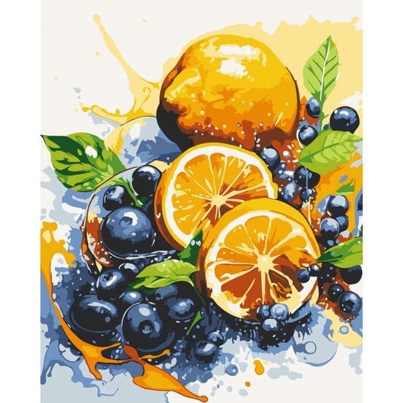 Картина за номерами "Чорнично-апельсиновий мікс" 12045-AC 40х50 см