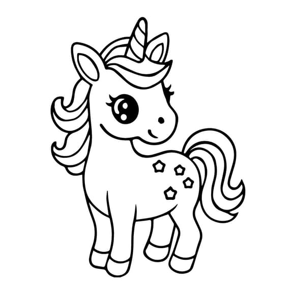 Розпис по полотну пальчиковими фарбами "Коник одноріжка" 15633-AC 25х25 см