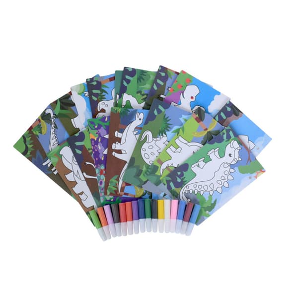 Набір для малювання піском "Динозаври" LY63001A-C-B(Blue) пісок 16 кольорів, 16 карток