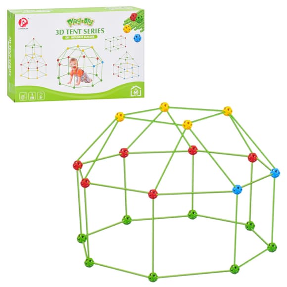 Дитячий конструктор-намет 3D Tent Series 137-2(Green) 68 деталей, каркасний