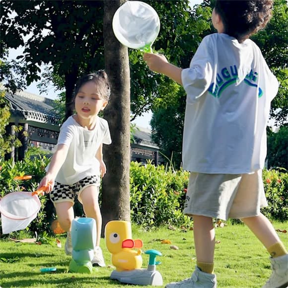 Розважальна гра-фризбі для дітей Catching Games Little Bessn 201Y 2 сачка, 8 дисків