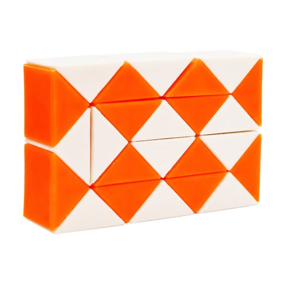 Головоломка Змейка Рубика IGR67(Orange) маленькая 3,5x5,5 см, двухцветная