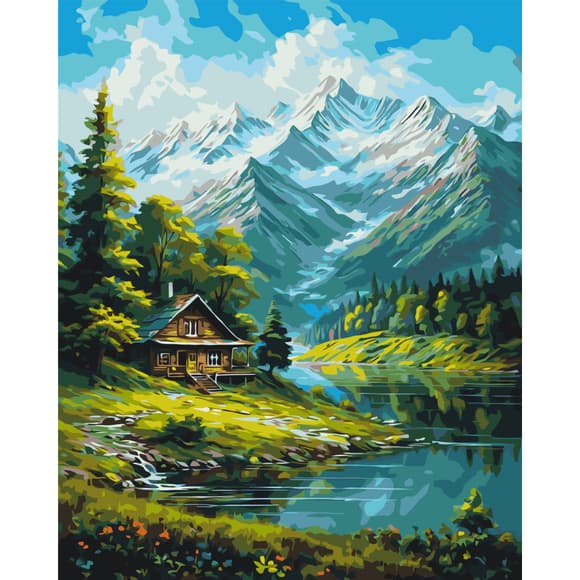 Картина за номерами "Гірський пейзаж" LW3437, 40х50 см