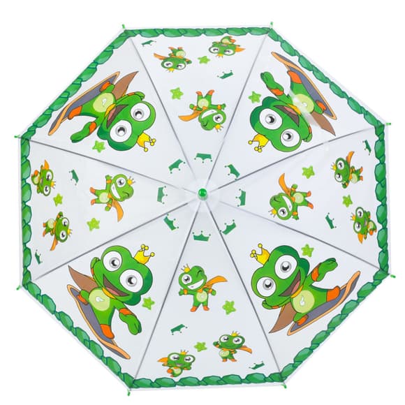Детский зонтик "Лягушка" MK 5793(Green) длина 65,5 см, трость 60 см, диаметр 84 см