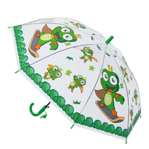 Детский зонтик "Лягушка" MK 5793(Green) длина 65,5 см, трость 60 см, диаметр 84 см