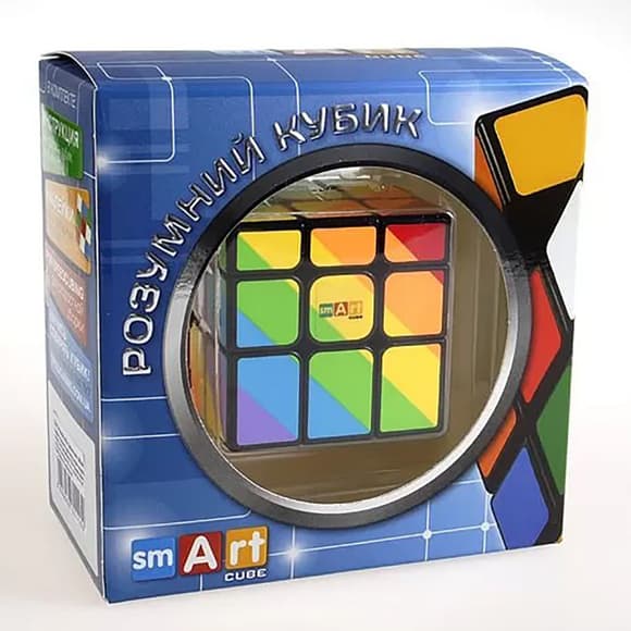 Головоломка Кубик Рубика Радужный 3х3 Черный Smart Cube SC361