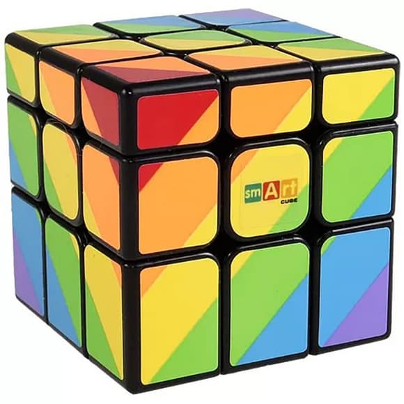Головоломка Кубик Рубика Радужный 3х3 Черный Smart Cube SC361
