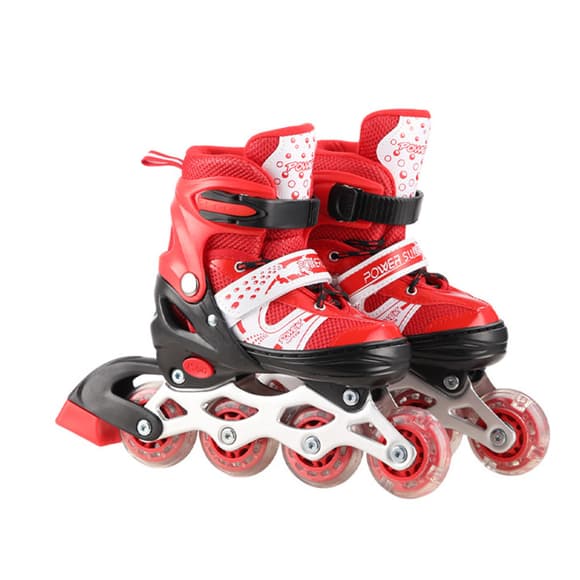 Роликовые коньки RL2503(Red) колеса PVC, размер L (38-41), со светом