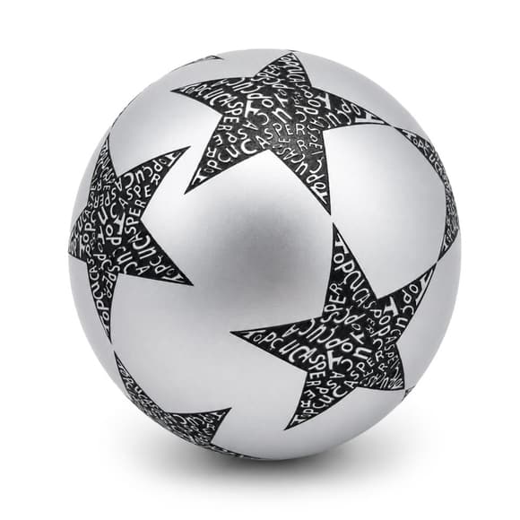 Детский резиновый мяч Звезда RB20302(Silver) 60 грамм, диаметр 18 см 