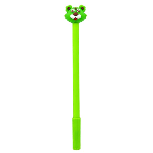 Ручка дитяча з іграшкою "Тигр" C0117-V(Green) гелева, синя
