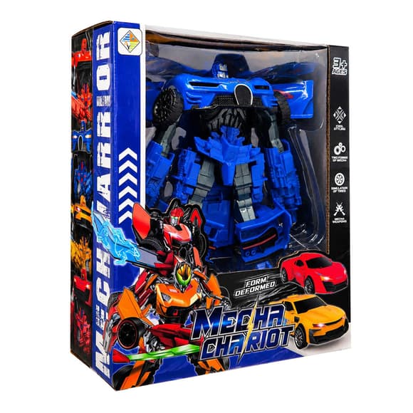 Детская игрушка Трансформер HY-3344(Blue) робот 18 см+машина