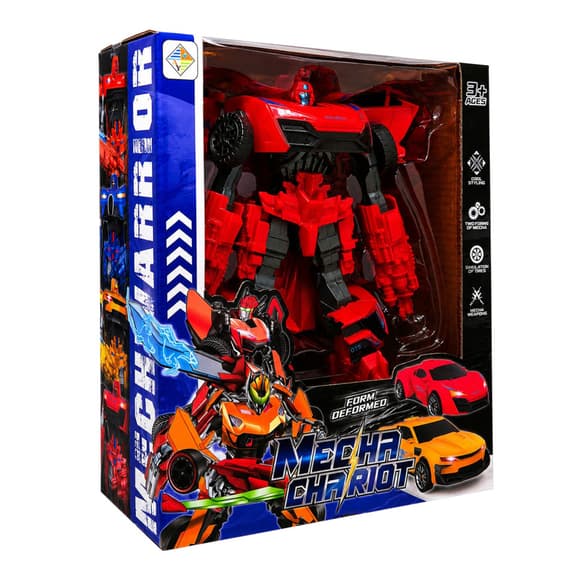 Детская игрушка Трансформер HY-3344(Red) робот 18 см+машина