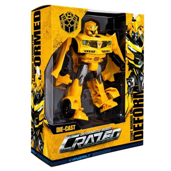 Детская игрушка Трансформер W8840(Yellow) пластик, робот 19 см+машина