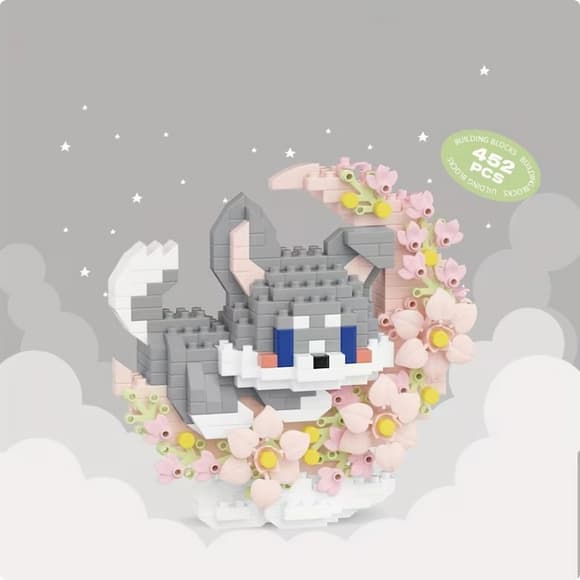 Дитячий конструктор Сіре цуценя 8982 серії "Cute Moon", 452 деталі