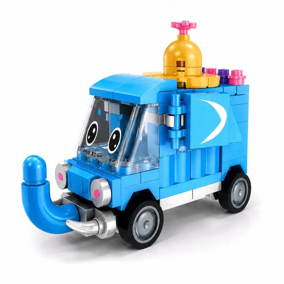 Детский конструктор Elephant Bus BB121E-E серии "Animal Bus", 101 деталь
