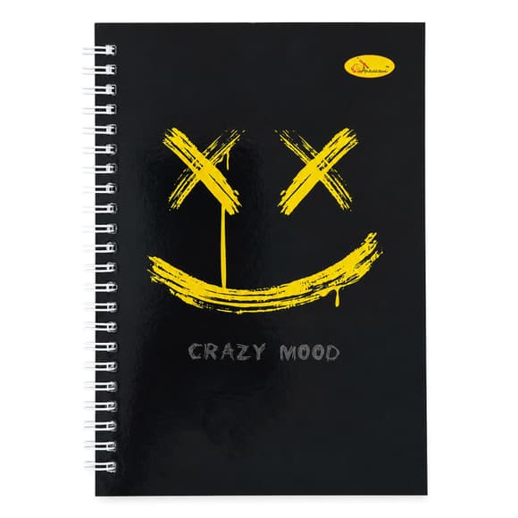 Блокнот для записів Crazy Mood АП-1708-1 А5, 80 аркушів, пружина збоку