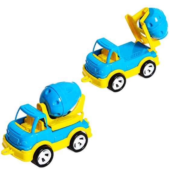 Детская бетономешалка "Mini Matik" 002/3BMS(Blue) вращающийся барабан, 13,5 см