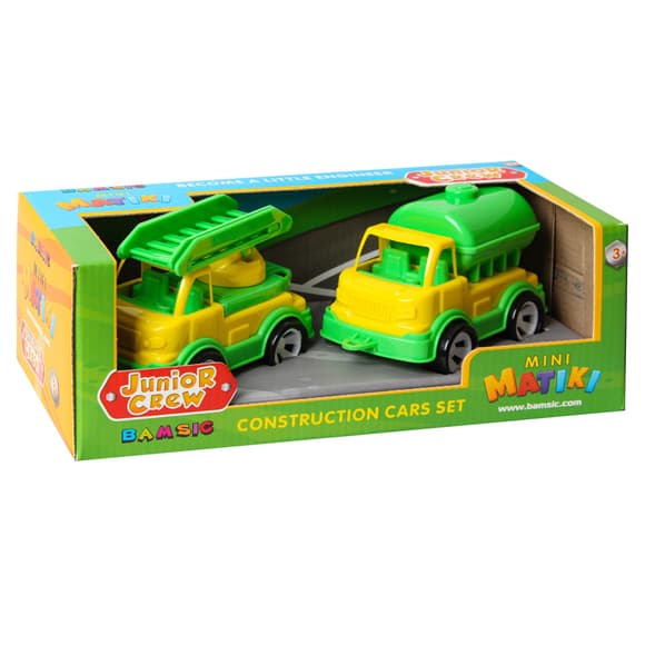 Игровой набор Пожарная машина и водовоз "Mini Matiki" 002/16BMS(Yellow) подвижные элементы