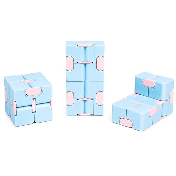 Антистресс кубик-трансформер Infinity Cube IGR133(Blue) пастельные цвета