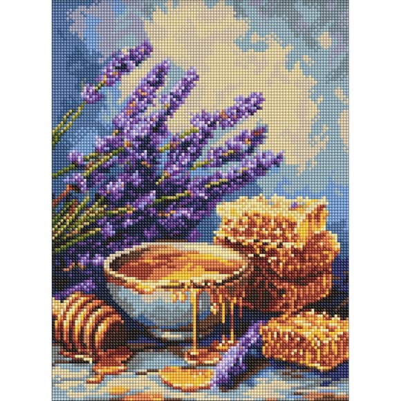 Алмазна мозаїка "Лаванда та мед" AMO20412, 30х40 см                                            