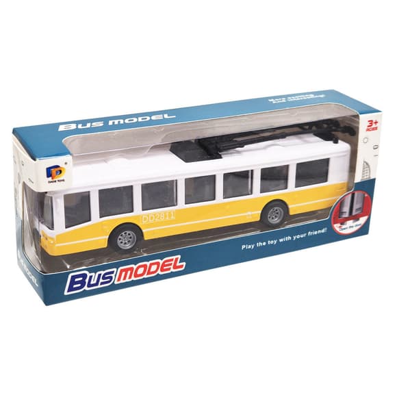 УЦІНКА!!! Дитячий інерційний тролейбус Bambi DD2813AC(Yellow)-UC відчиняються двері