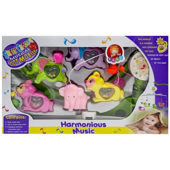 УЦЕНКА!!! Музыкальный мобиль на кроватку "Harmonious music" Bambi M 1245-30B U/R-UC, заводная