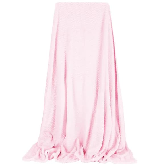 Плед-покрывало Extra Soft Springos HA7128 светло-розовый 130x180 см