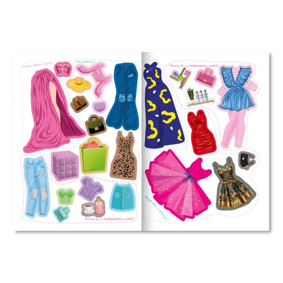 Книга-одевалка с наклейками "Stylish Girls" LS-03-03 серия "Dress Up"