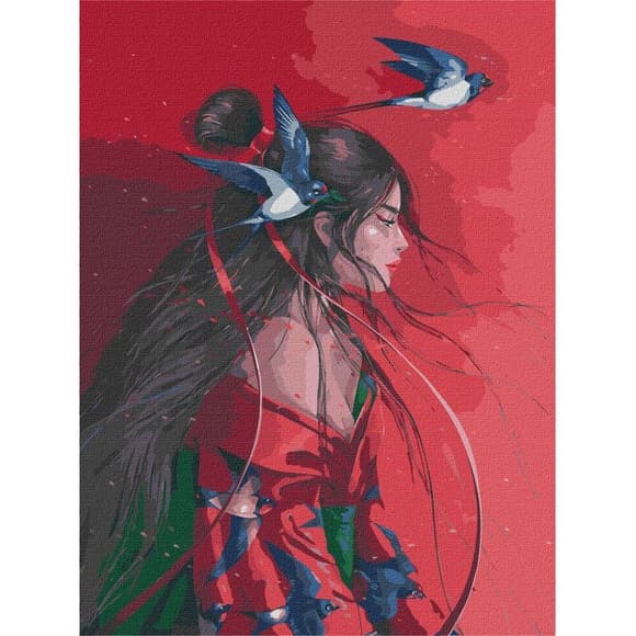 УЦЕНКА!!! Картина по номерам "Небесная принцесса" ©lesya_nedzelska_art Идейка KHO4953-UC, 40х50 см