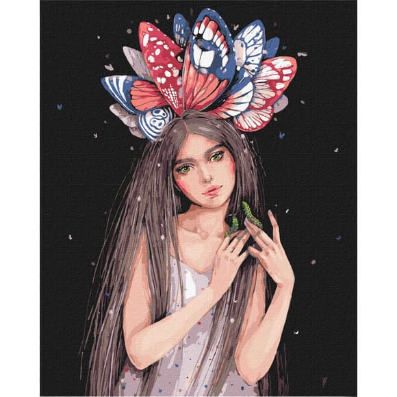 УЦЕНКА!!! Картина по номерам "Краски бабочек" ©lesya_nedzelska_art Идейка KHO4996-UC, 40х50 см