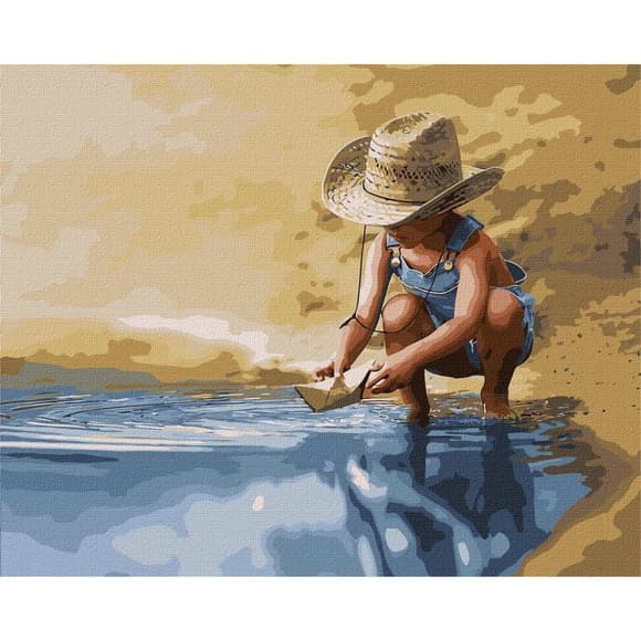 УЦЕНКА!!! Картина по номерам "В детстве" ©sergii.shchepin Идейка KHO4949-UC, 40х50 см