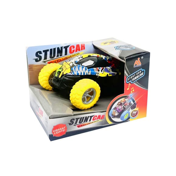УЦІНКА!!! Дитяча машина трюкова Bambi FL-20610C(Yellow)-UC інерційна, 11 см, оборот на 360°