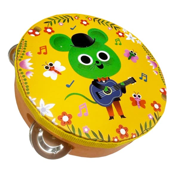Деревянная игрушка Бубен "Мышка" MD 0367-60 диаметр 15 см