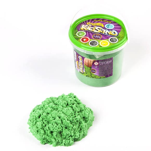 УЦІНКА!!! Набір креативної творч ості "Кінетичний пісок "KidSand" Danko Toys KS-01-04(Green)-UC